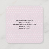 Cute Teddy Bear die een rood hart draagt Vierkante Visitekaartje (Achterkant)