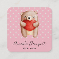 Cute Teddy Bear die een rood hart draagt