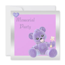 Cute Teddy Bear Double Sided Memorial