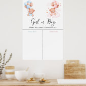 Cute Teddy Bear Dreamweaver Cub Gender Voting Sign Poster (Keuken)
