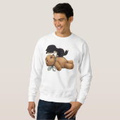 Cute Teddy Bear en Black Cat Trui (Voorkant volledig)
