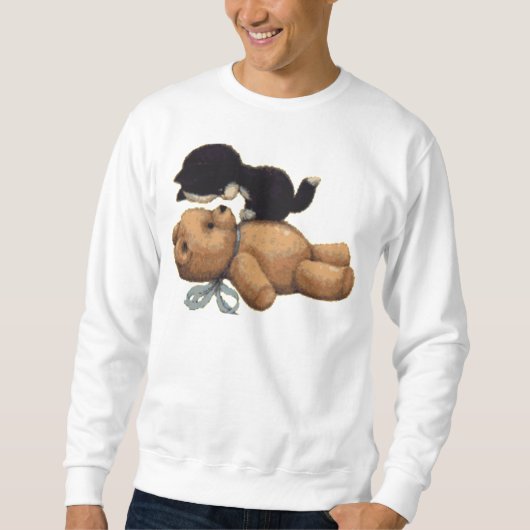Cute Teddy Bear en Black Cat Trui (Voorkant)