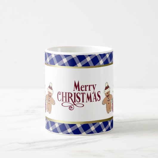 Cute Teddy Bear en Gingerbrood Man Koffiemok (Center)