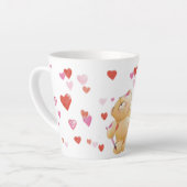 Cute Teddy Bear en Hearts Latte Mok (Linkerhoek)