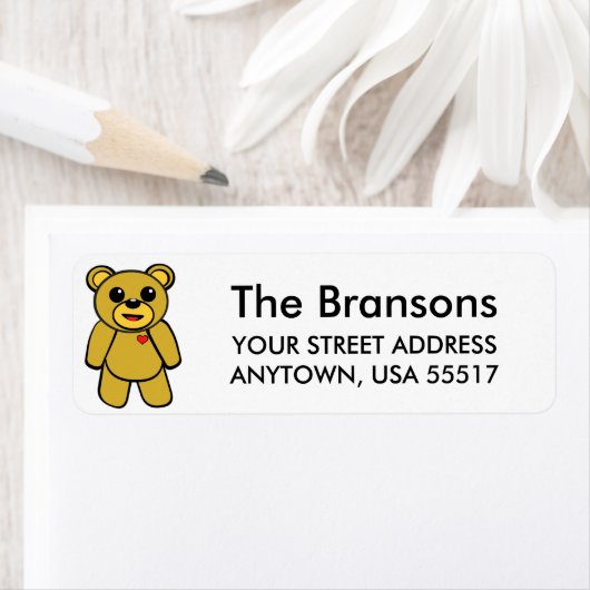 Cute Teddy Bear Etiket (Insitu)