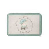 Cute Teddy Bear Floral  Whimsy Badmat (Voorkant)