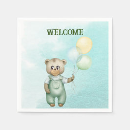 cute teddy bear green background servet