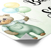 Cute teddy bear green wallpaper poster (Hoek)