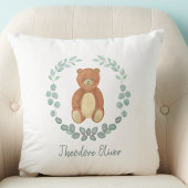 Cute Teddy Bear Greenery Nursery Kussen