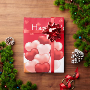 Cute Teddy Bear Happy Valentine's Day Cadeaupapier