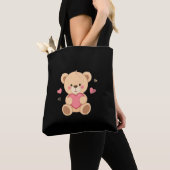 Cute Teddy Bear Holding Heart – love Tote Bag (Dichtbij)