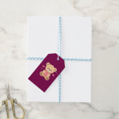 Cute Teddy Bear Holding Heart – Valentine Love Ill Cadeaulabel (Met Touw)