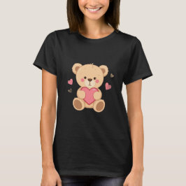 Cute Teddy Bear Holding Heart – Valentine T-shirt