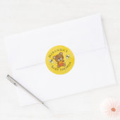 Cute Teddy Bear Honey Bumblebee Baby shower Ronde Sticker (Envelop)