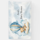 Cute Teddy Bear Hot Air Baby shower Spandoek (Verticaal)