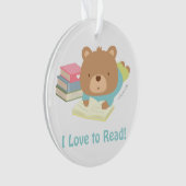 Cute Teddy Bear houdt van Kinder Room Decor Ornament (voorkant)