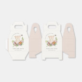 Cute Teddy Bear in Flower Basket Pink Baby shower Bedankdoosjes (Uitgevouwen)