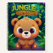 Cute Teddy Bear Jungle Welcome Animal Wildlife 🐻 Notitieboek (Voorkant)
