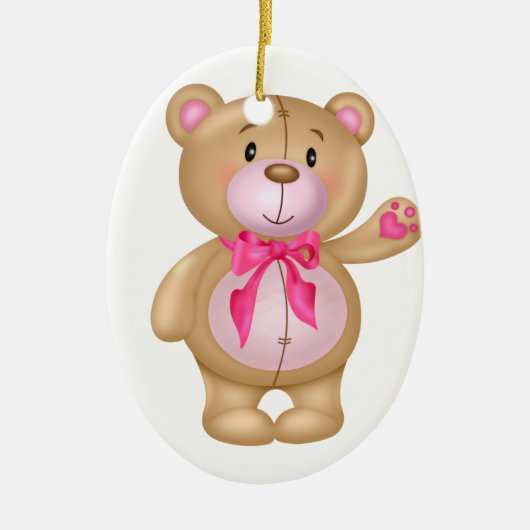 Cute Teddy Bear Keramisch Ornament