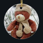 Cute Teddy Bear Keramisch Ornament<br><div class="desc">Cute teddy beer plush speelgoed. Ideaal geschenk voor mensen die op zoek zijn naar iets scherps en uniek.</div>