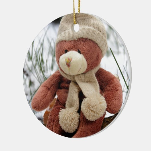 Cute Teddy Bear Keramisch Ornament (Links)