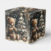 Cute Teddy Bear Kerstmis Bedankdoosjes (Achterkant)