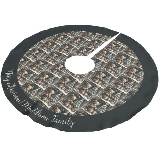 Cute Teddy Bear Kerstmis Kerstboom Rok (Gekanteld)