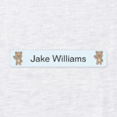 Cute Teddy Bear Kids' Name Clothing School Labels (Design 1)