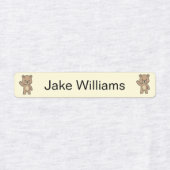 Cute Teddy Bear Kids' Name Clothing School Labels (Design 2)