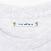 Cute Teddy Bear Kids' Name Clothing School Labels (Aangebracht)