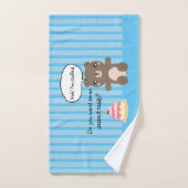 Cute Teddy Bear Kinder Funny Joke Bad Handdoek (Handdoek)
