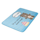 Cute Teddy Bear Kinder Funny Joke Badmat (Gekanteld)