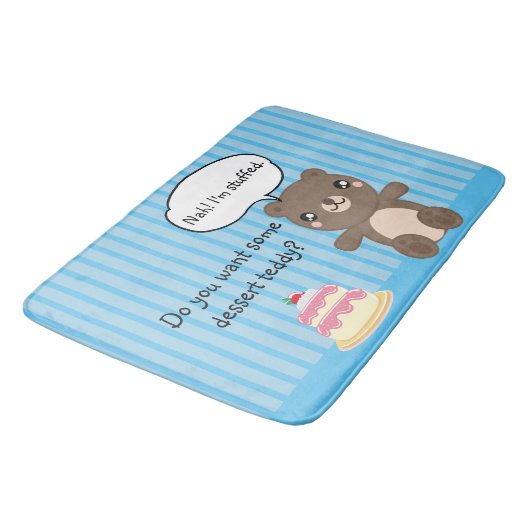 Cute Teddy Bear Kinder Funny Joke Badmat (Gekanteld)