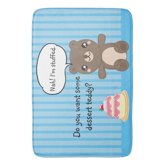 Cute Teddy Bear Kinder Funny Joke Badmat (Voorkant Verticaal)
