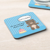 Cute Teddy Bear Kinder Funny Joke Bier Onderzetter (Linkerzijde)