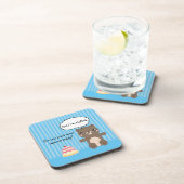 Cute Teddy Bear Kinder Funny Joke Bier Onderzetter (Rechterzijde)