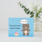 Cute Teddy Bear Kinder Funny Joke Briefkaart (Staand voorkant)