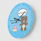 Cute Teddy Bear Kinder Funny Joke Grote Klok (Hoek)