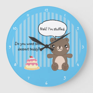 Cute Teddy Bear Kinder Funny Joke Grote Klok