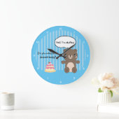 Cute Teddy Bear Kinder Funny Joke Grote Klok (Huis)