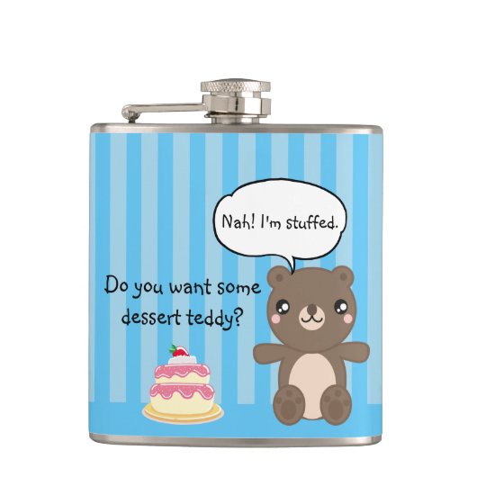 Cute Teddy Bear Kinder Funny Joke Heupfles (Voorkant)
