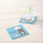 Cute Teddy Bear Kinder Funny Joke Kartonnen Onderzetters (Insitu)