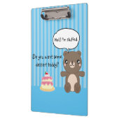 Cute Teddy Bear Kinder Funny Joke Klembord (Links)