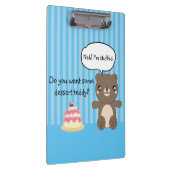 Cute Teddy Bear Kinder Funny Joke Klembord (Rechts)