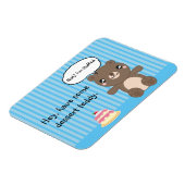 Cute Teddy Bear Kinder Funny Joke Magneet (Linkerzijde)