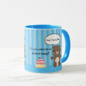 Cute Teddy Bear Kinder Funny Joke Mok (Voorkant rechts)