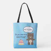 Cute Teddy Bear Kinder Funny Joke Tote Bag (Achterkant)