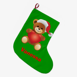 Cute Teddy Bear Kinder kerststop Grote Kerstsok