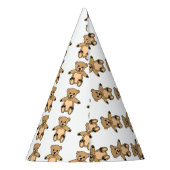 Cute Teddy Bear Kinderen van Birthday Feesthoedjes (Achterkant)