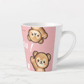 Cute Teddy Bear Latte Mug –Hey You Pink Kawaii Mug Latte Mok (Rechts)
